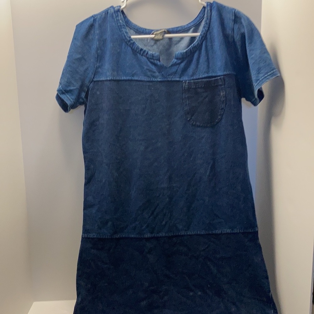 MIX DENIM DRESS - Picture 6 of 7